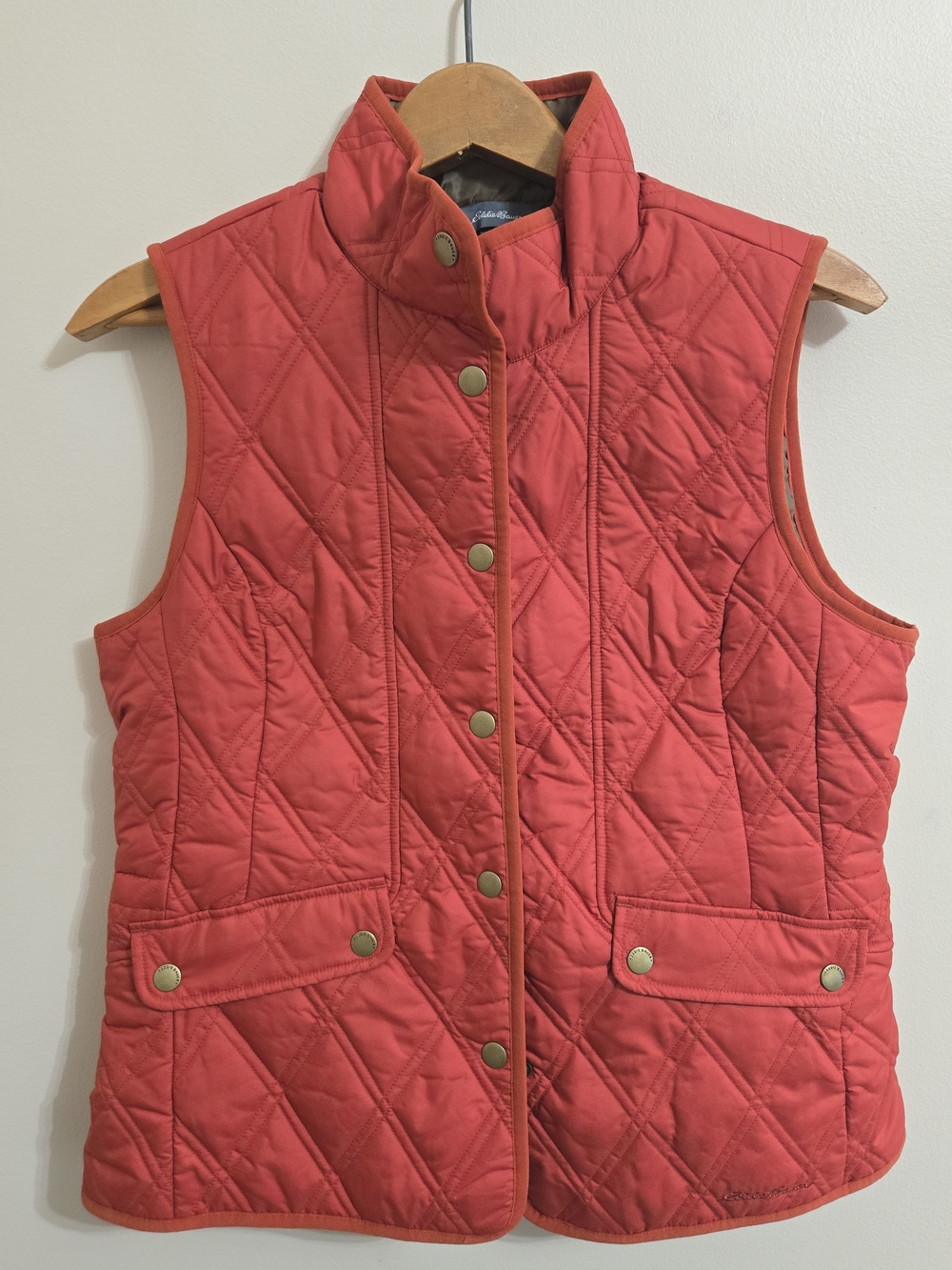 Eddie Bauer Quilted Vest – Women's Small – Red